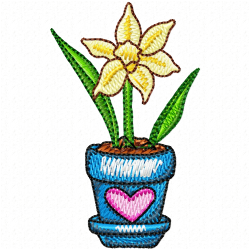 Vase For Flowers Embroidery Design 6 Vase For Flowers Embroidery Design 6